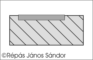 A megfelel�en kimunk�lt f�szekbe a berak�s h�zag n�lk�l illeszkedik, felsz�ne az alap fel�let�b�l 0,2~0,5 millim�ternyit ki�ll. 