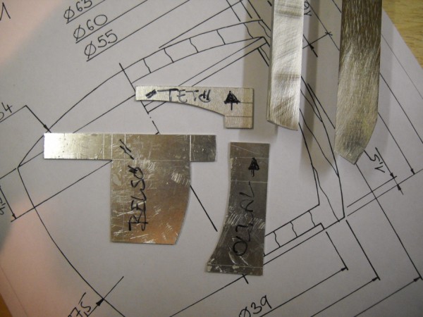 Az elk�sz�lt idomszerek.